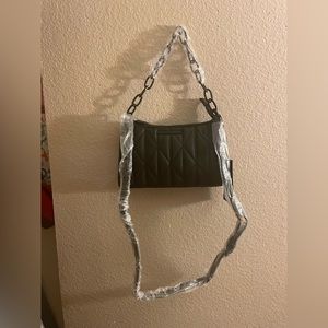 Kendall and Kylie black quilted shoulder and crossbody bag new unopened